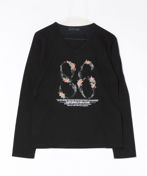 in the attic(インジアティック)の「【in the attic】Vネック/86/LS-T(Tシャツ/カットソー・メンズ・ブラック/ホワイト・LARGE/X-LARGE)」の2枚目の写真