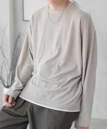 URBAN COLLECTION 梨地 フェイクレイヤードロンT