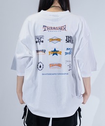 THRASHER（スラッシャー）の「【at】〔THRASHER/スラッシャー〕MULTI/FRAME/DIAMOND LOGO TEE アソートパターンロゴ ビッグシルエットTシャツ（Tシャツ/カットソー・メンズ）」