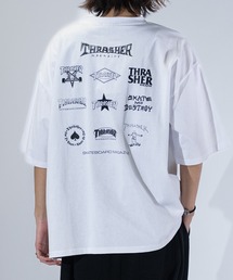 THRASHER（スラッシャー）の「【at】〔THRASHER/スラッシャー〕MULTI/FRAME/DIAMOND LOGO TEE アソートパターンロゴ ビッグシルエットTシャツ（Tシャツ/カットソー・メンズ）」