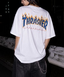 【at】〔THRASHER/スラッシャー〕MULTI/FRAME/DIAMOND LOGO TEE アソートパターンロゴ ビッグシルエットTシャツ