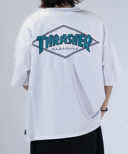 THRASHER（スラッシャー）の「【at】〔THRASHER/スラッシャー〕MULTI/FRAME/DIAMOND LOGO TEE アソートパターンロゴ ビッグシルエットTシャツ（Tシャツ/カットソー・メンズ・ベージュ系2/ホワイト系1/ブラック系2/ホワイト系5/ホワイト系3/ブラック系5/ホワイト系2/ライトグレー系2/ブラック系3/ブラック系1/ホワイト系4/グリーン系3/グリーン系1/ベージュ系3/ベージュ系1/ライトグレー系3/ライトグレー系1/ブラック系4/グリーン系5/グリーン系4/ベージュ系5/ベージュ系4/ライトグレー系5/ライトグレー系4/グリーン系2・LARGE/MEDIUM）」の5枚目の写真