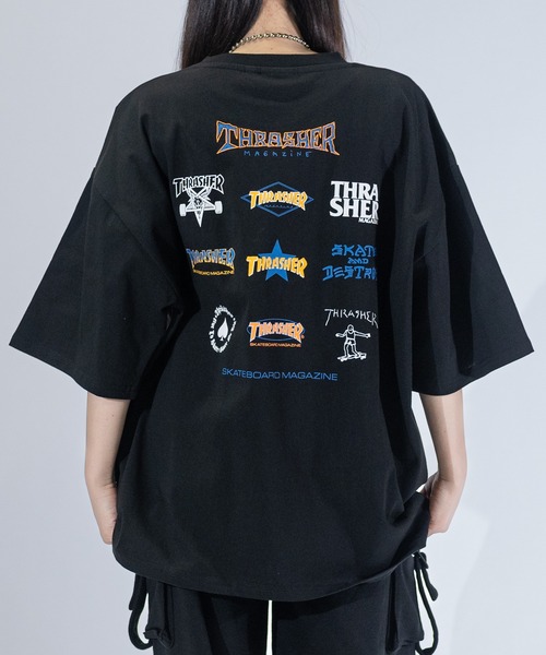 THRASHER（スラッシャー）の「【at】〔THRASHER/スラッシャー〕MULTI/FRAME/DIAMOND LOGO TEE アソートパターンロゴ ビッグシルエットTシャツ（Tシャツ/カットソー・メンズ・ベージュ系2/ホワイト系1/ブラック系2/ホワイト系5/ホワイト系3/ブラック系5/ホワイト系2/ライトグレー系2/ブラック系3/ブラック系1/ホワイト系4/グリーン系3/グリーン系1/ベージュ系3/ベージュ系1/ライトグレー系3/ライトグレー系1/ブラック系4/グリーン系5/グリーン系4/ベージュ系5/ベージュ系4/ライトグレー系5/ライトグレー系4/グリーン系2・LARGE/MEDIUM）」の6枚目の写真
