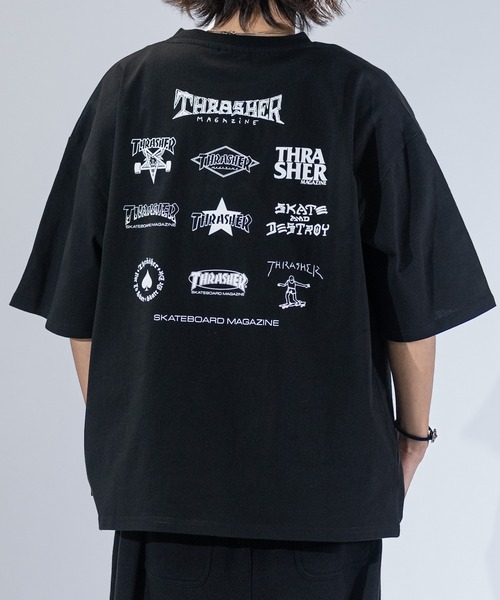 THRASHER（スラッシャー）の「【at】〔THRASHER/スラッシャー〕MULTI/FRAME/DIAMOND LOGO TEE アソートパターンロゴ ビッグシルエットTシャツ（Tシャツ/カットソー・メンズ・ベージュ系2/ホワイト系1/ブラック系2/ホワイト系5/ホワイト系3/ブラック系5/ホワイト系2/ライトグレー系2/ブラック系3/ブラック系1/ホワイト系4/グリーン系3/グリーン系1/ベージュ系3/ベージュ系1/ライトグレー系3/ライトグレー系1/ブラック系4/グリーン系5/グリーン系4/ベージュ系5/ベージュ系4/ライトグレー系5/ライトグレー系4/グリーン系2・LARGE/MEDIUM）」の7枚目の写真