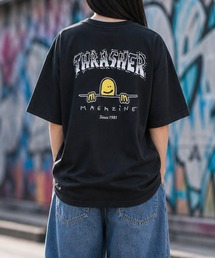 【at】〔THRASHER/スラッシャー〕MULTI/FRAME/DIAMOND LOGO TEE アソートパターンロゴ ビッグシルエットTシャツ
