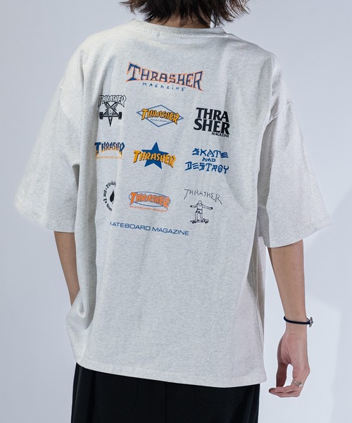 THRASHER（スラッシャー）の「【at】〔THRASHER/スラッシャー〕MULTI/FRAME/DIAMOND LOGO TEE アソートパターンロゴ ビッグシルエットTシャツ（Tシャツ/カットソー・メンズ・ベージュ系2/ホワイト系1/ブラック系2/ホワイト系5/ホワイト系3/ブラック系5/ホワイト系2/ライトグレー系2/ブラック系3/ブラック系1/ホワイト系4/グリーン系3/グリーン系1/ベージュ系3/ベージュ系1/ライトグレー系3/ライトグレー系1/ブラック系4/グリーン系5/グリーン系4/ベージュ系5/ベージュ系4/ライトグレー系5/ライトグレー系4/グリーン系2・LARGE/MEDIUM）」の11枚目の写真