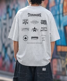 【at】〔THRASHER/スラッシャー〕MULTI/FRAME/DIAMOND LOGO TEE アソートパターンロゴ ビッグシルエットTシャツ
