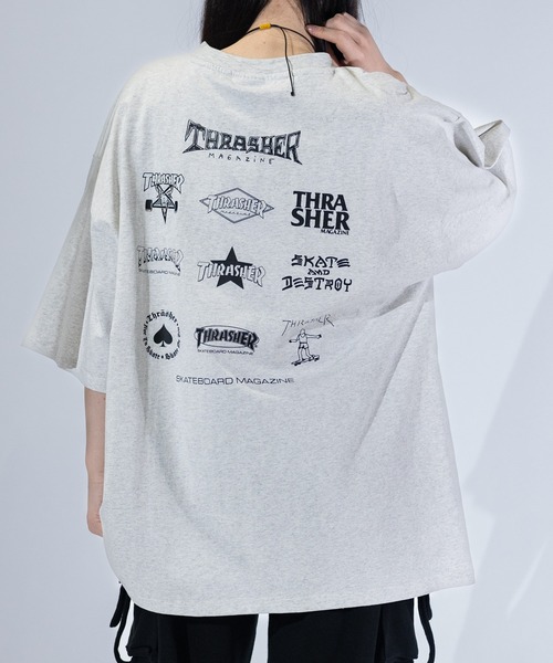 THRASHER（スラッシャー）の「【at】〔THRASHER/スラッシャー〕MULTI/FRAME/DIAMOND LOGO TEE アソートパターンロゴ ビッグシルエットTシャツ（Tシャツ/カットソー・メンズ・ベージュ系2/ホワイト系1/ブラック系2/ホワイト系5/ホワイト系3/ブラック系5/ホワイト系2/ライトグレー系2/ブラック系3/ブラック系1/ホワイト系4/グリーン系3/グリーン系1/ベージュ系3/ベージュ系1/ライトグレー系3/ライトグレー系1/ブラック系4/グリーン系5/グリーン系4/ベージュ系5/ベージュ系4/ライトグレー系5/ライトグレー系4/グリーン系2・LARGE/MEDIUM）」の12枚目の写真