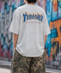 【at】〔THRASHER/スラッシャー〕MULTI/FRAME/DIAMOND LOGO TEE アソートパターンロゴ ビッグシルエットTシャツ