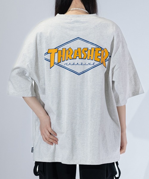 THRASHER（スラッシャー）の「【at】〔THRASHER/スラッシャー〕MULTI/FRAME/DIAMOND LOGO TEE アソートパターンロゴ ビッグシルエットTシャツ（Tシャツ/カットソー・メンズ・ベージュ系2/ホワイト系1/ブラック系2/ホワイト系5/ホワイト系3/ブラック系5/ホワイト系2/ライトグレー系2/ブラック系3/ブラック系1/ホワイト系4/グリーン系3/グリーン系1/ベージュ系3/ベージュ系1/ライトグレー系3/ライトグレー系1/ブラック系4/グリーン系5/グリーン系4/ベージュ系5/ベージュ系4/ライトグレー系5/ライトグレー系4/グリーン系2・LARGE/MEDIUM）」の15枚目の写真