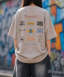 【at】〔THRASHER/スラッシャー〕MULTI/FRAME/DIAMOND LOGO TEE アソートパターンロゴ ビッグシルエットTシャツ