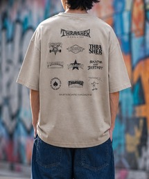 【at】〔THRASHER/スラッシャー〕MULTI/FRAME/DIAMOND LOGO TEE アソートパターンロゴ ビッグシルエットTシャツ