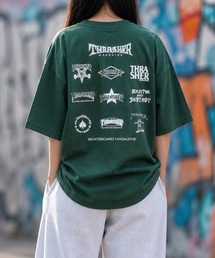 【at】〔THRASHER/スラッシャー〕MULTI/FRAME/DIAMOND LOGO TEE アソートパターンロゴ ビッグシルエットTシャツ