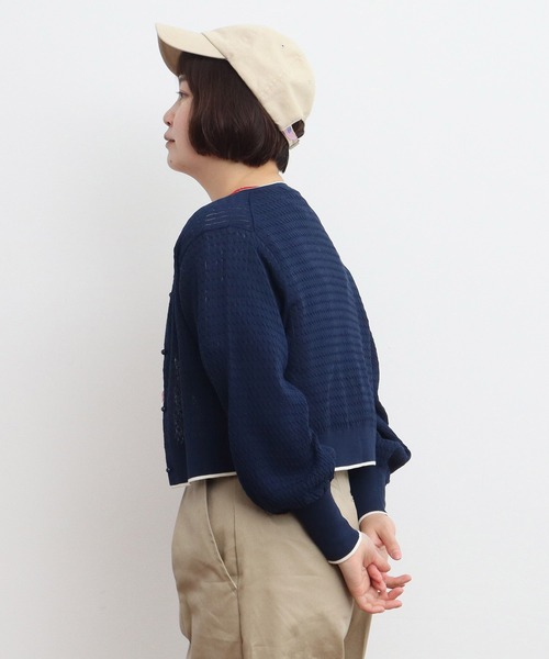 セール】☆coolcottonケーブル編み ショートクルーネック