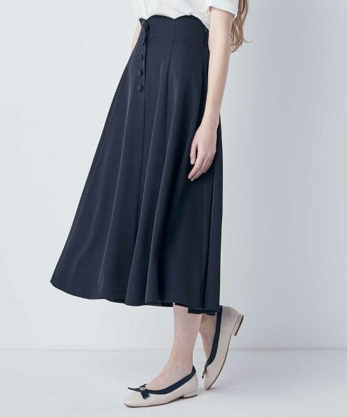 an another angelus（アンアナザーアンジェラス）の「ハイウエストスカラップフレアースカート/ fint　フィント（スカート・レディース・ライトブルー/レッド/ブルーグリーン/ブラック/ミント・2/1）」の8枚目の写真