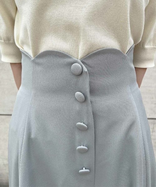 an another angelus（アンアナザーアンジェラス）の「ハイウエストスカラップフレアースカート/ fint　フィント（スカート・レディース・ライトブルー/レッド/ブルーグリーン/ブラック/ミント・2/1）」の16枚目の写真