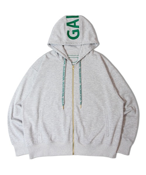 GALLIS ADDICTION(ガリスアディクション)の「GA BACK-LOGO ZIP HOODIE(スウェット・メンズ・ブラック/グレー・M/L)」の5枚目の写真