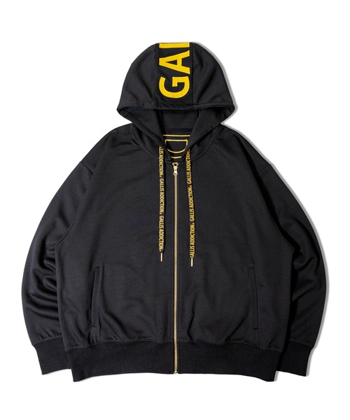 GALLIS ADDICTION(ガリスアディクション)の「GA BACK-LOGO ZIP HOODIE(スウェット・メンズ・ブラック/グレー・M/L)」の3枚目の写真