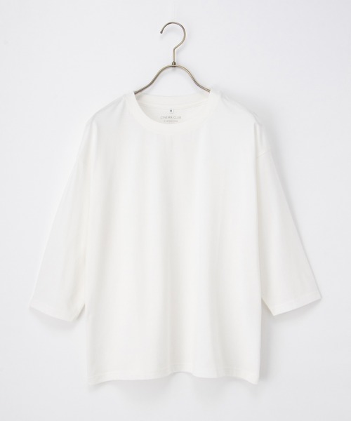 Honeys(ハニーズ)の「【ハニさら・接触冷感・UVカット】きれいめ7分袖Tシャツ(Tシャツ/カットソー・レディース・パープル/ブラック/サックスブルー/グレイッシュベージュ/オフホワイト・LL/L/S/M)」の21枚目の写真