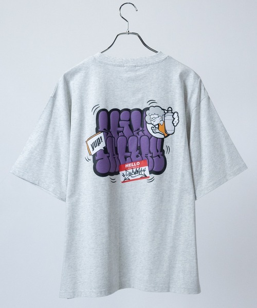 JOHN'S CLOSET（ジョンズクローゼット）の「【a】〔GRANMA/グランマ〕アソートパターンプリント ビッグシルエットTシャツ（Tシャツ/カットソー・メンズ・ライトグレー系1/ブラック系3/ブラック系1/ブラック系2/ホワイト系3/ホワイト系2/ホワイト系1/ライトグレー系2/ライトグレー系3・LARGE/MEDIUM）」の8枚目の写真
