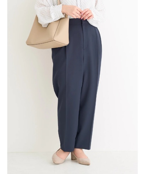 Re-J&SUPURE(リジェイアンドスプル)の「【大きいサイズ】【Wクロス】テーパードパンツ(セットアップ可)(スラックス・レディース・ベージュ/ブラック/ネイビー・XX-LARGE/X-LARGE/XXX-LARGE)」の10枚目の写真