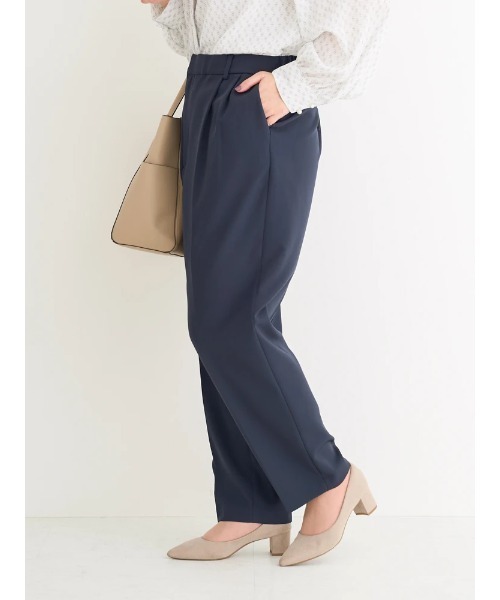 Re-J&SUPURE(リジェイアンドスプル)の「【大きいサイズ】【Wクロス】テーパードパンツ(セットアップ可)(スラックス・レディース・ベージュ/ブラック/ネイビー・XX-LARGE/X-LARGE/XXX-LARGE)」の11枚目の写真