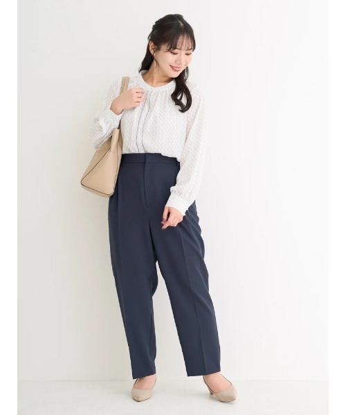 Re-J&SUPURE(リジェイアンドスプル)の「【大きいサイズ】【Wクロス】テーパードパンツ(セットアップ可)(スラックス・レディース・ベージュ/ブラック/ネイビー・XX-LARGE/X-LARGE/XXX-LARGE)」の15枚目の写真