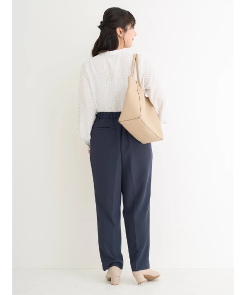 Re-J&SUPURE(リジェイアンドスプル)の「【大きいサイズ】【Wクロス】テーパードパンツ(セットアップ可)(スラックス・レディース・ベージュ/ブラック/ネイビー・XX-LARGE/X-LARGE/XXX-LARGE)」の17枚目の写真