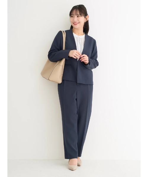 Re-J&SUPURE(リジェイアンドスプル)の「【大きいサイズ】【Wクロス】テーパードパンツ(セットアップ可)(スラックス・レディース・ベージュ/ブラック/ネイビー・XX-LARGE/X-LARGE/XXX-LARGE)」の18枚目の写真