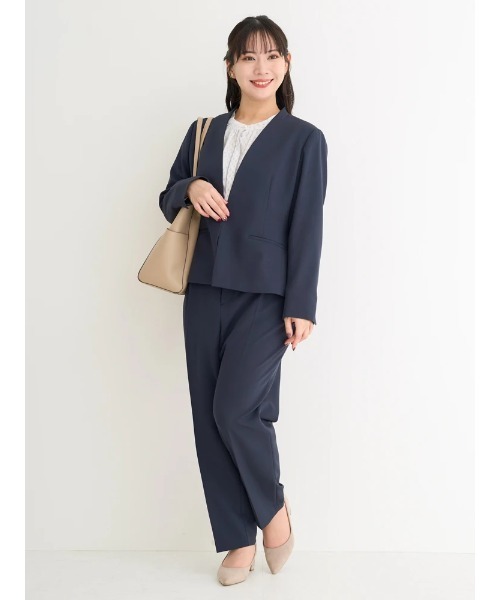 Re-J&SUPURE(リジェイアンドスプル)の「【大きいサイズ】【Wクロス】テーパードパンツ(セットアップ可)(スラックス・レディース・ベージュ/ブラック/ネイビー・XX-LARGE/X-LARGE/XXX-LARGE)」の20枚目の写真