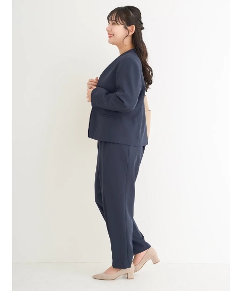 Re-J&SUPURE(リジェイアンドスプル)の「【大きいサイズ】【Wクロス】テーパードパンツ(セットアップ可)(スラックス・レディース・ベージュ/ブラック/ネイビー・XX-LARGE/X-LARGE/XXX-LARGE)」の21枚目の写真