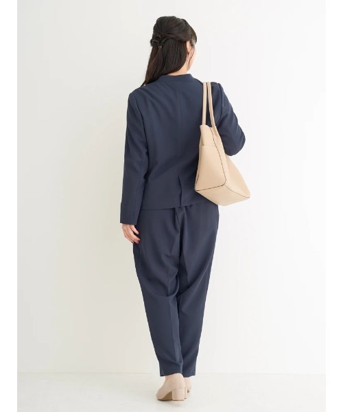 Re-J&SUPURE(リジェイアンドスプル)の「【大きいサイズ】【Wクロス】テーパードパンツ(セットアップ可)(スラックス・レディース・ベージュ/ブラック/ネイビー・XX-LARGE/X-LARGE/XXX-LARGE)」の22枚目の写真