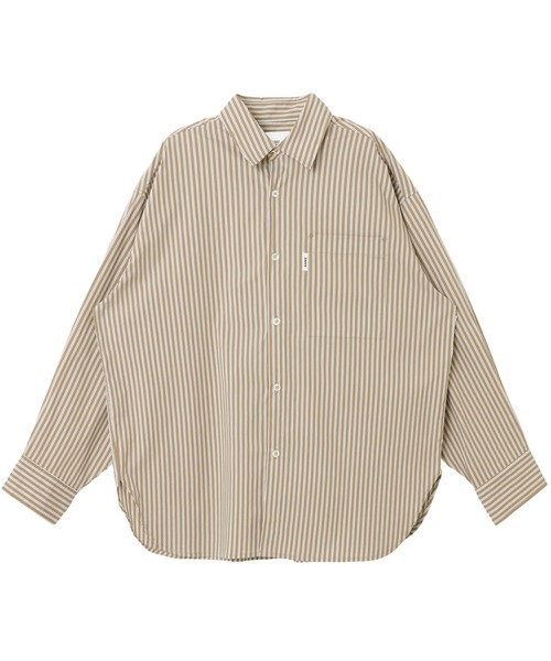 セール】【新色追加】オーバーサイズ長袖ストライプシャツ（シャツ