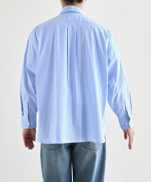 セール】【新色追加】オーバーサイズ長袖ストライプシャツ（シャツ