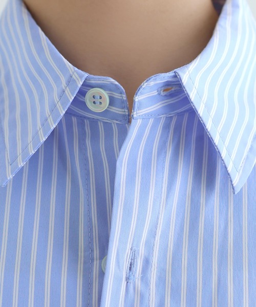 セール】オーバーサイズ長袖ストライプシャツ（シャツ/ブラウス