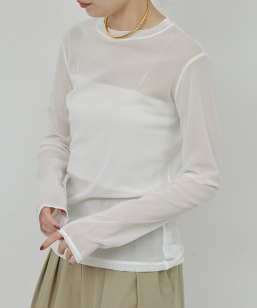 La nature linge】シアーチュールトップス（Tシャツ/カットソー