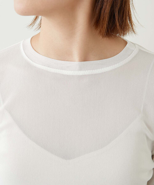 tシャツ 「La nature linge」シアーチュールトップス レディース メンズ セール】【La nature linge】シアーチュールプルオーバー（T