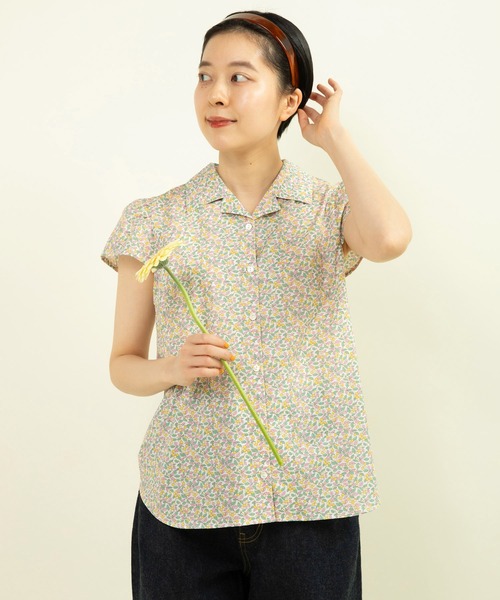 新品★11号　DAMA collection リバティプリントシャツブラウス 新品☆11号 DAMA collection リバティプリントシャツブラウス