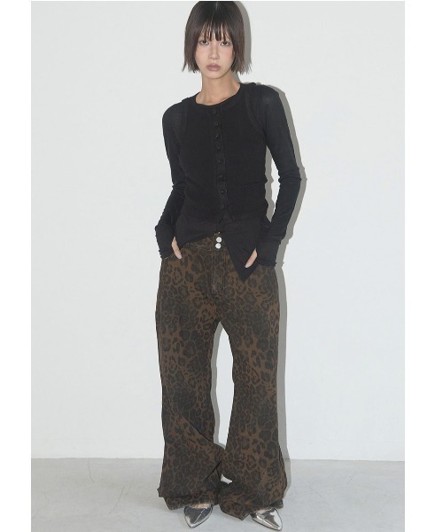 【NASTY FANCY CLUB】 Leopard Bootcut Pants★送料・関税込★ A'GEM/9 × .kom 『 FANCY CLUB/ファンシークラブ』 LEOPARD