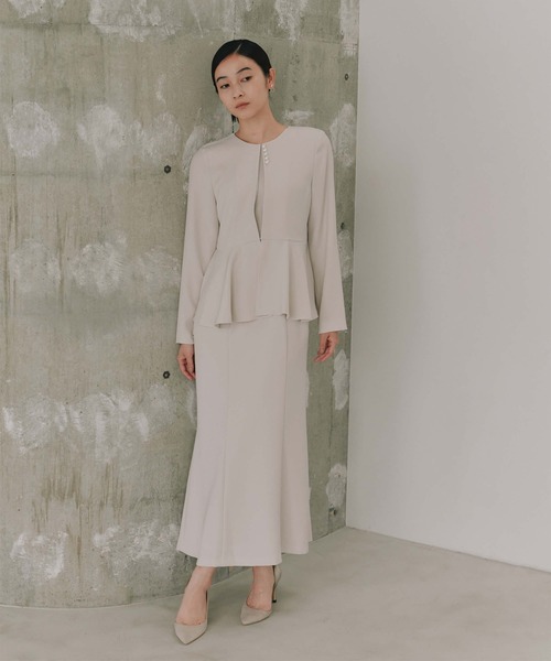 kaene（カエン）の「フレアジャケットセットワンピース［ブラック：ブラックフォーマル対応］冠婚葬祭 礼服 喪服 入学式 卒業式 七五三 お宮参り（ワンピース・レディース・ブラック/ベージュ/ネイビー・34/42/40/38/36）」の3枚目の写真