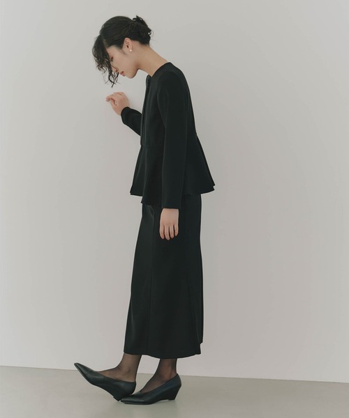 kaene（カエン）の「フレアジャケットセットワンピース［ブラック：ブラックフォーマル対応］冠婚葬祭 礼服 喪服 入学式 卒業式 七五三 お宮参り（ワンピース・レディース・ブラック/ベージュ/ネイビー・34/42/40/38/36）」の5枚目の写真