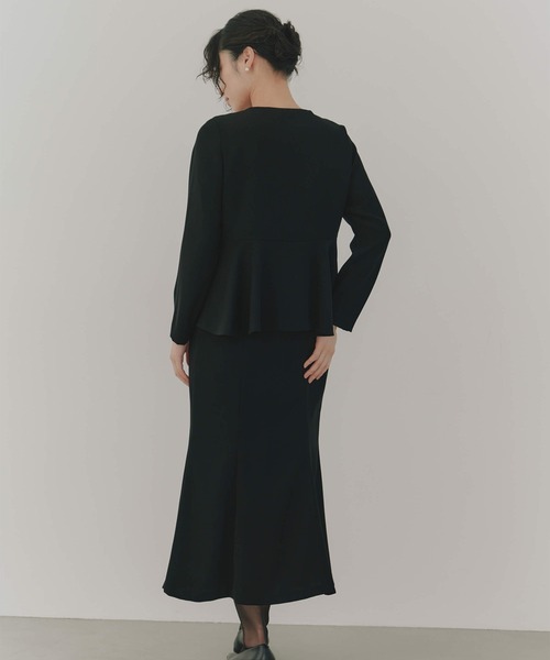 kaene（カエン）の「フレアジャケットセットワンピース［ブラック：ブラックフォーマル対応］冠婚葬祭 礼服 喪服 入学式 卒業式 七五三 お宮参り（ワンピース・レディース・ブラック/ベージュ/ネイビー・34/42/40/38/36）」の6枚目の写真