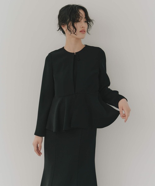 kaene（カエン）の「フレアジャケットセットワンピース［ブラック：ブラックフォーマル対応］冠婚葬祭 礼服 喪服 入学式 卒業式 七五三 お宮参り（ワンピース・レディース・ブラック/ベージュ/ネイビー・34/42/40/38/36）」の7枚目の写真