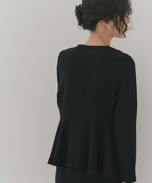 kaene（カエン）の「フレアジャケットセットワンピース［ブラック：ブラックフォーマル対応］冠婚葬祭 礼服 喪服 入学式 卒業式 七五三 お宮参り（ワンピース・レディース・ブラック/ベージュ/ネイビー・34/42/40/38/36）」の9枚目の写真