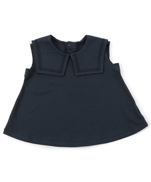 Seraph（セラフ）の「【ジュニア対応】ビックカラートップス（Tシャツ/カットソー・キッズ・ベージュ/ライトインディゴブルー/オフホワイト・80/90/100/110/120/130/140）」の7枚目の写真