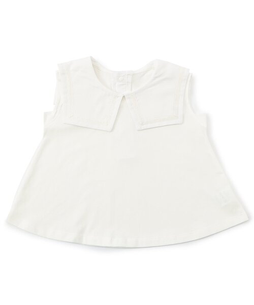 Seraph（セラフ）の「【ジュニア対応】ビックカラートップス（Tシャツ/カットソー・キッズ・ベージュ/ライトインディゴブルー/オフホワイト・80/90/100/110/120/130/140）」の9枚目の写真