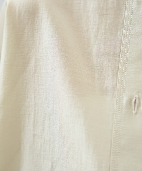 Rouge vif Anna（ルージュヴィフアンナ）の「ポケット付きシアーシャツ（シャツ/ブラウス・レディース・モカ/ラベンダー/セージグリーン/オフホワイト/ベージュ/ブラウン/ワイン・フリー）」の22枚目の写真