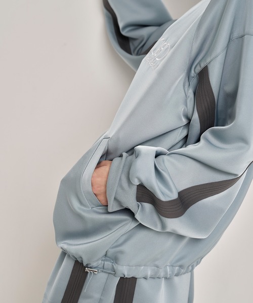 Nora Lily(ノラリリー)の「【Nora Lily】Oversilhouette Line Track Jacket(Tシャツ/カットソー・メンズ・ブルー/ブラック/ミント・FREE)」の8枚目の写真