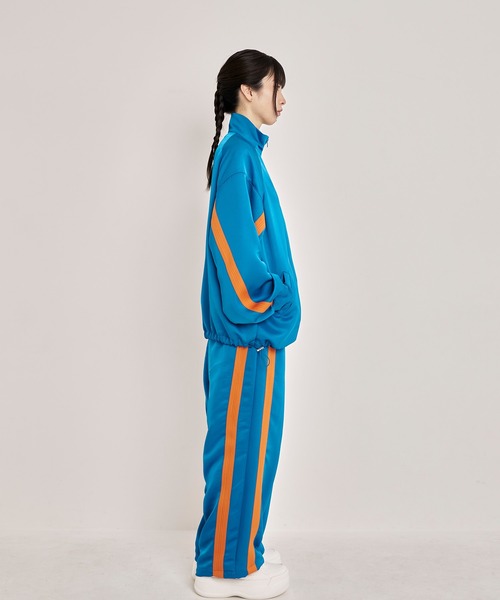 新品Nora Lilyノラリリーナイロンブルゾン Nylon track top Nora Lily】Oversilhouette Line Track Jacket（Tシャツ