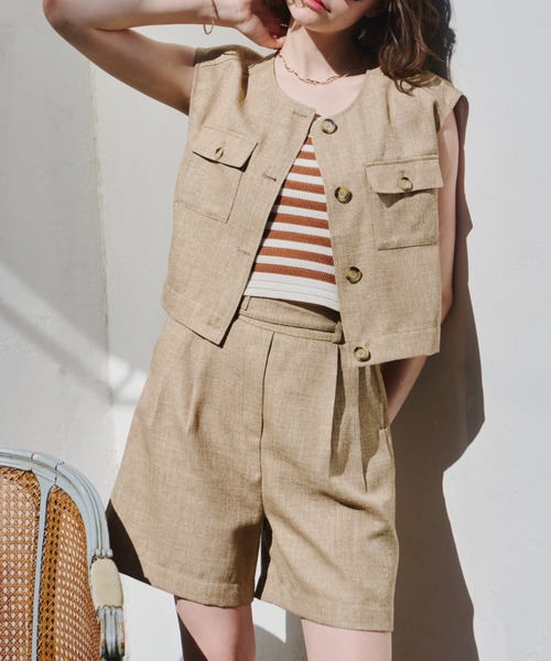 Unitage(ユニテージ)の「サマーグルカショートPT(その他パンツ・レディース・ベージュ/ブラック・FREE)」の16枚目の写真